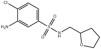 3-Amino-4-chloro-N-(tetrahydro-2-furanylmethyl)-benzenesulfonamide 结构式