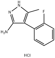 4-(2-Fluoro-phenyl)-5-methyl-2H-pyrazol-3-ylaminehydrochloride 结构式