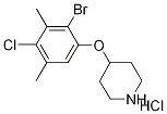4-(2-Bromo-4-chloro-3,5-dimethylphenoxy)-piperidine hydrochloride 结构式