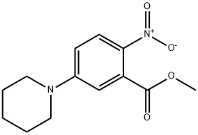 2-硝基-5-(哌啶-1-基)苯甲酸甲酯 结构式