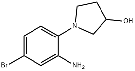 1-(2-Amino-4-bromophenyl)-3-pyrrolidinol 结构式