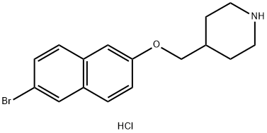 4-{[(6-Bromo-2-naphthyl)oxy]methyl}piperidinehydrochloride 结构式