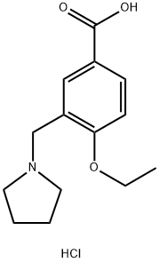 4-Ethoxy-3-pyrrolidin-1-ylmethyl-benzoic acidhydrochloride 结构式