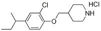 4-{[4-(sec-Butyl)-2-chlorophenoxy]-methyl}piperidine hydrochloride 结构式