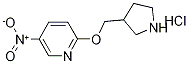 5-Nitro-2-(3-pyrrolidinylmethoxy)pyridinehydrochloride 结构式