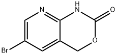 6-Bromo-1,4-dihydro-2H-pyrido-[2,3-d][1,3]oxazin-2-one 结构式