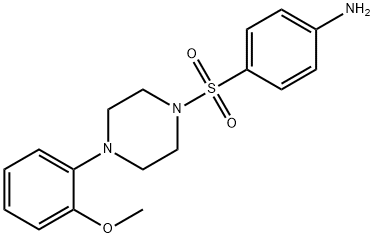 4-[4-(2-甲氧基-苯基)-哌嗪-1-磺酰基]-苯基胺 结构式