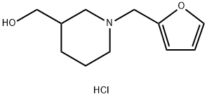 [1-(2-呋喃甲基)哌啶-3-基]甲醇盐酸盐 结构式