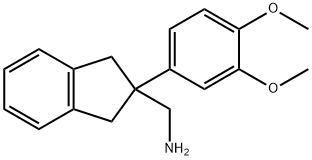 [2-(3,4-二甲氧苯基)二氢茚-2-基]甲胺 结构式