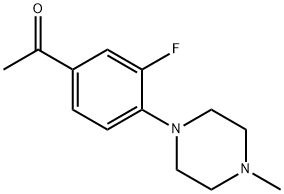 1-[3-氟-4-(4-甲基哌嗪-1-基)苯基]乙酮 结构式