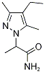 2-(4-乙基-3,5-二甲基-1H-吡唑-1-基)丙酰胺 结构式