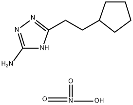 1H-1,2,4-triazol-3-amine, 5-(2-cyclopentylethyl)- 结构式