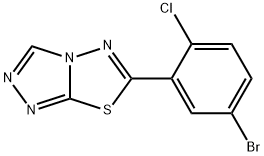 6-(5-溴-2-氯苯基)[1,2,4]三唑并[3,4-B][1,3,4]噻二唑 结构式