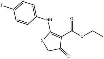 2-[(4-氟苯基)氨基]-4-氧代-4,5-二氢噻吩-3-甲酸乙酯 结构式