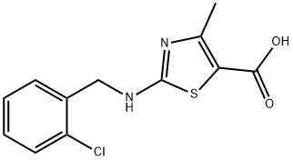 2-[(2-氯苄基)氨基]-4-甲基-噻唑-5-羧酸 结构式