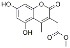 2-(5,7-二羟基-4-甲基-2-氧代-苯并吡喃-3-基)乙酸甲酯 结构式