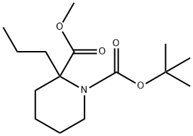 1-叔丁基2-甲基2-丙基哌啶-1,2-二羧酸酯 结构式