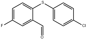 2-[(4-Chlorophenyl)sulfanyl]-5-fluorobenzaldehyde 结构式