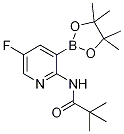 N-(5-Fluoro-3-(4,4,5,5-tetramethyl-1,3,2-dioxaborolan-2-yl)pyridin-2-yl)pivalamide 结构式