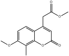 2-(7-甲氧基-8-甲基-2-氧代-苯并吡喃-4-基)乙酸甲酯 结构式