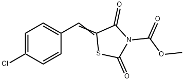 Methyl 5-(4-chlorobenzylidene)-2,4-dioxo-1,3-thiazolidine-3-carboxylate 结构式