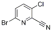 6-Bromo-3-chloro-2-cyanopyridine 结构式