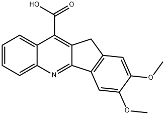 2,3-二甲氧基-11H-茚并[1,2-B]喹啉-10-羧酸 结构式