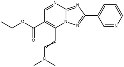 7-[(E)-2-(二甲基氨基)乙烯基]-2-吡啶-3-基[1,2,4]三唑并[1,5-A]嘧啶-6-甲酸乙酯 结构式