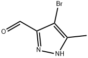 4-溴-3-甲基-1H-吡唑-5-甲醛 结构式