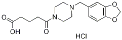 5-[4-(1,3-苯并二唑-5-基甲基)哌嗪-1-基]-5-氧代戊酸盐酸盐 结构式