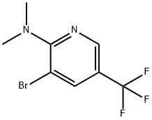 (3-Bromo-5-trifluoromethyl-pyridin-2-yl)-dimethyl-amine 结构式