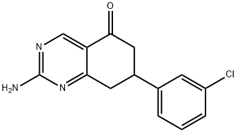 2-氨基-7-(3-氯苯基)-7,8-二氢-6H-喹唑啉-5-酮 结构式