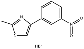 2-Methyl-4-(3-nitro-phenyl)-thiazole hydrobromide 结构式