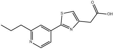 2-[2-(2-丙基吡啶-4-基)-1,3-噻唑-4-基]乙酸 结构式