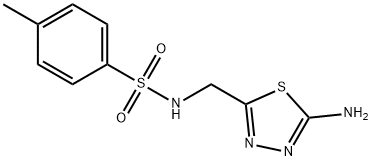 N-[(5-氨基-1,3,4-噻二唑-2-基)甲基]-4-甲基-苯磺酰胺 结构式