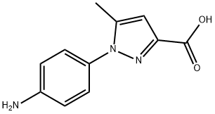 1-(4-Aminophenyl)-5-methyl-1H-pyrazole-3-carboxylic acid 结构式