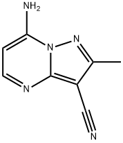 7-Amino-2-methylpyrazolo[1,5-a]pyrimidine-3-carbonitrile 结构式