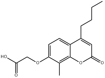 2-(4-丁基-8-甲基-2-氧代-苯并吡喃-7-基)氧基乙酸 结构式