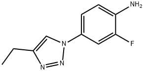 4-(4-Ethyl-1H-1,2,3-triazol-1-yl)-2-fluoroaniline 结构式