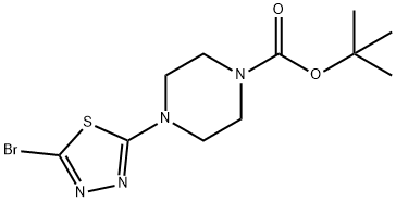tert-Butyl 4-(5-bromo-1,3,4-thiadiazol-2-yl)piperazine-1-carboxylate 结构式