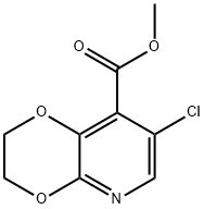 7-氯-2,3-二氢-[1,4]二噁英[2,3-B]吡啶-8-羧酸甲酯 结构式