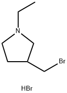 3-(溴甲基)-1-乙基吡咯烷氢溴酸盐 结构式