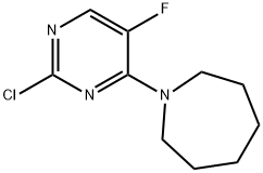 1-(2-氯-5-氟嘧啶-4-基)高哌啶 结构式