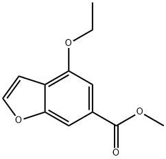 4-乙氧基-1-苯并呋喃-6-甲酸甲酯 结构式