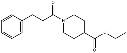 1-(3-苯基丙醇基)-4-哌啶甲酸乙酯 结构式