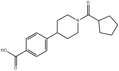 4-[1-(环戊基羰基)哌啶-4-基]苯甲酸 结构式