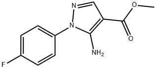 5-氨基-1-(4-氟苯基)-1H-吡唑-4-甲酸甲酯 结构式
