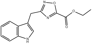 3-(1H-吲哚-3-基甲基)-1,2,4-恶二唑-5-甲酸乙酯 结构式