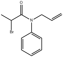 N-烯丙基-2-溴-N-苯基丙酰胺 结构式