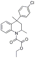 Ethyl [4-(4-chlorophenyl)-2,4-dimethyl-3,4-dihydroquinolin-1(2H)-yl](oxo)acetate 结构式